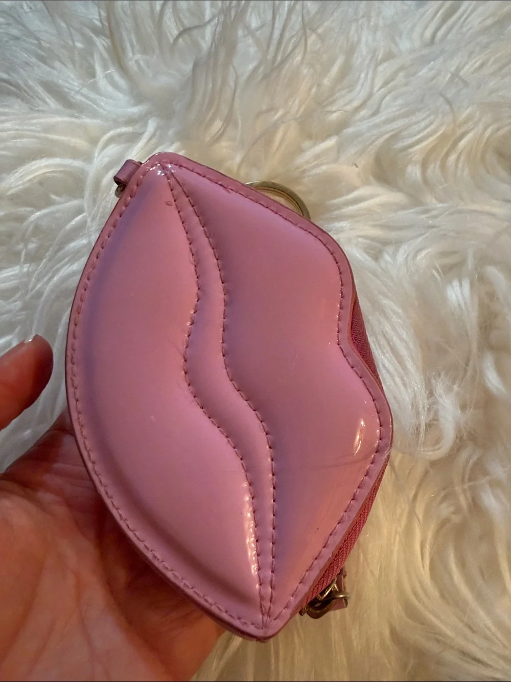 Victoria's Secret Pink Lip-Shaped Key & Card Holder